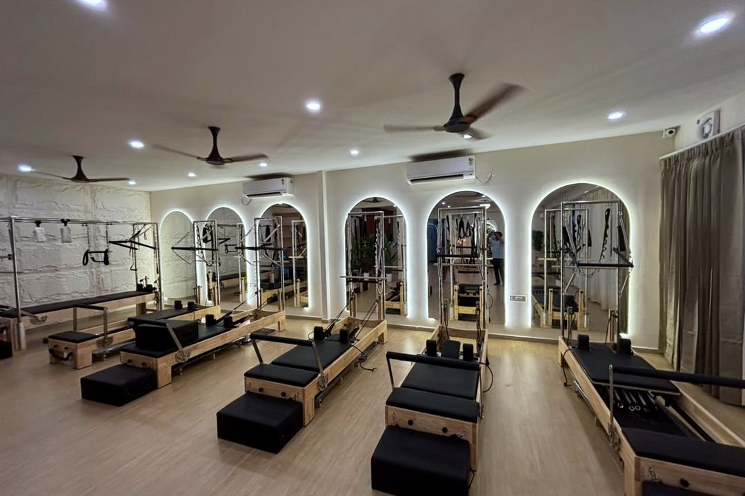 The main reformer room at Liv Pilates